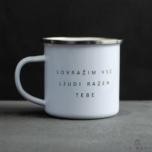 “Sovražim vse ljudi razen tebe” skodelica